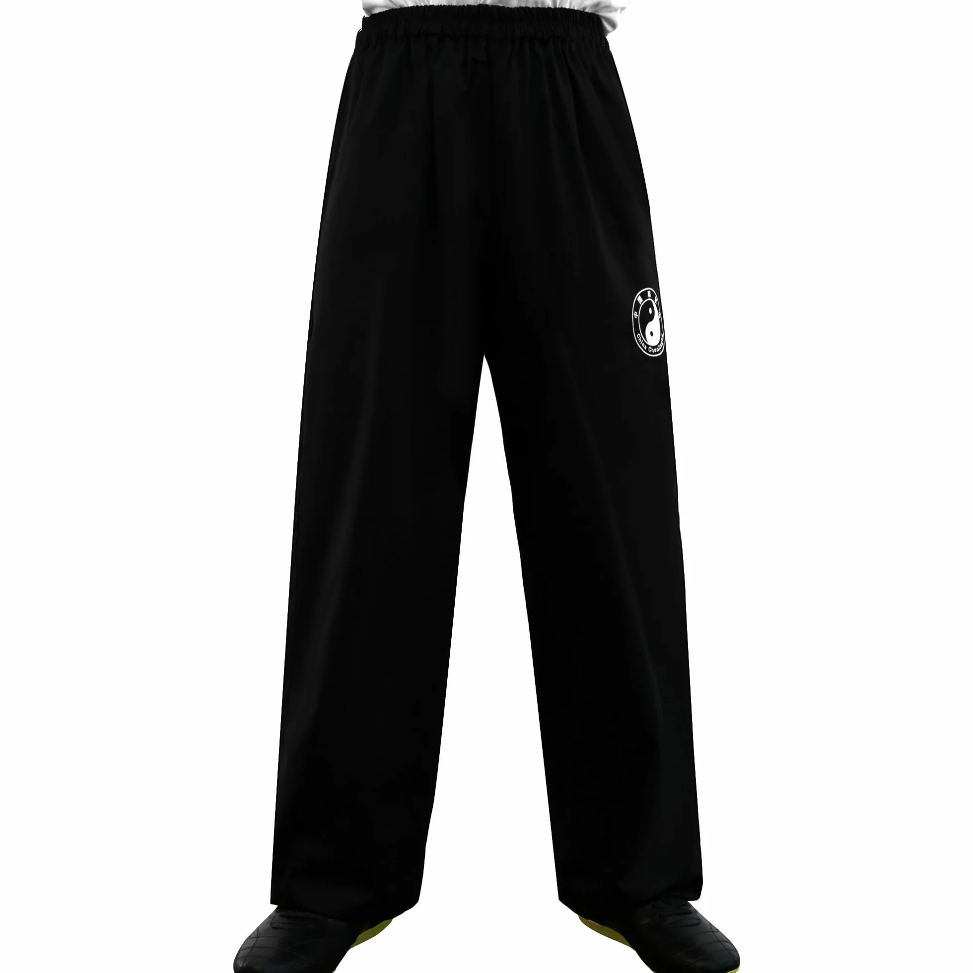 G-LIKE Pantaloni da allenamento per arti marziali, per arti marziali cinesi Chenjiagou, Tai Chi, Kung Fu Shaolin, gamba larga, Knickerbocker, Nero , L