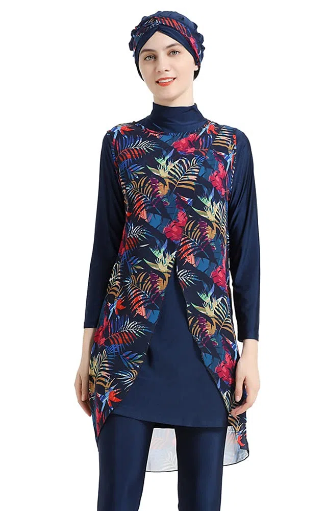 Costumi da Bagno Musulmani per Donna Costumi da Bagno Floreali modesti Costumi da Bagno islamici Hijab Burkini Costumi da Bagno Tankini