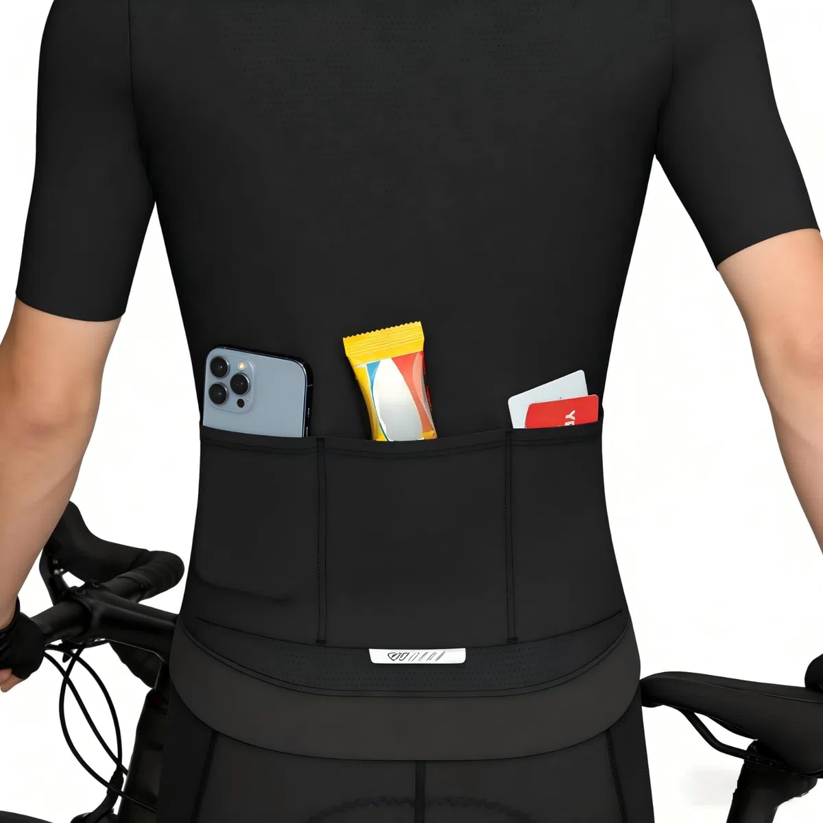 Wulibike Maglia da ciclismo da donna, a maniche corte, traspirante, ad asciugatura rapida ed elastica, leggera, con 3 tasche posteriori, UPF50+, per Gravel, MTB e pendolari