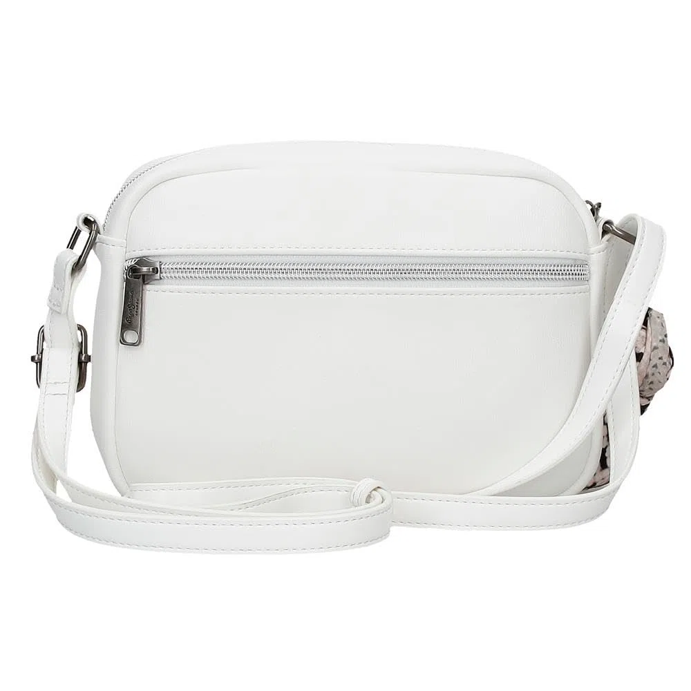 Pepe Jeans Margaret Borsa a Tracolla Due Scomparti Bianco 24x16x7 cm Poliestere e PU di Joumma Bags
