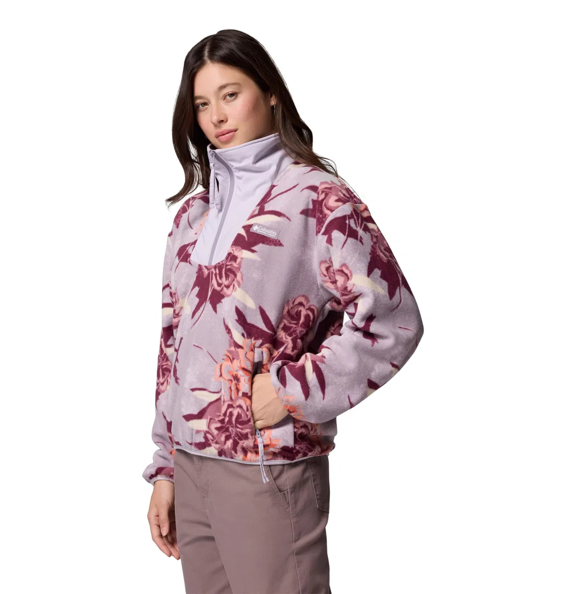 Columbia Sequoia Grove™ Printed Half Zip Pull Over in Pile Donna (Pacco da 1)
