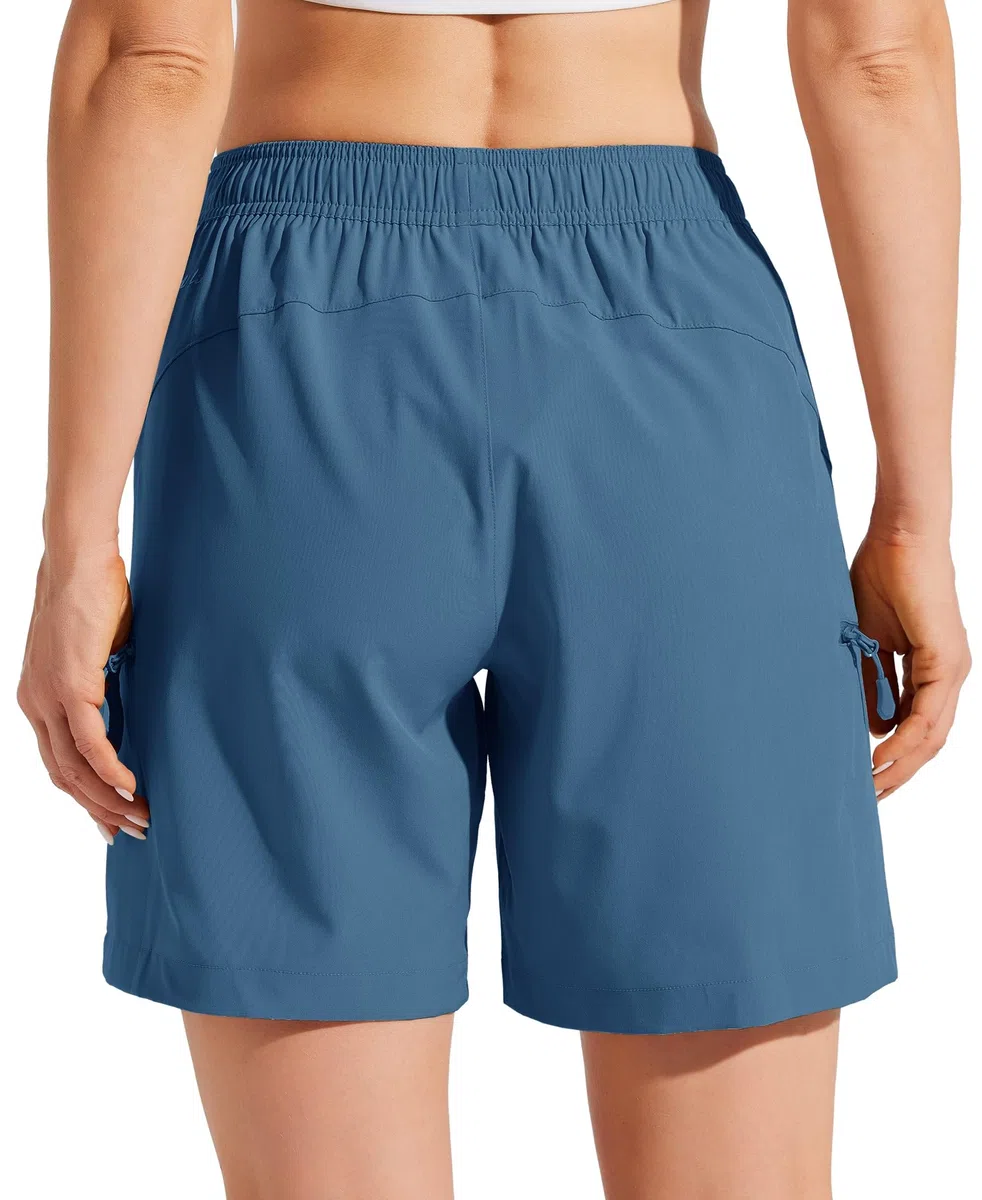 WILLIT Pantaloncini cargo da donna, ad asciugatura rapida, per escursioni, sportivi, estivi, con tasche