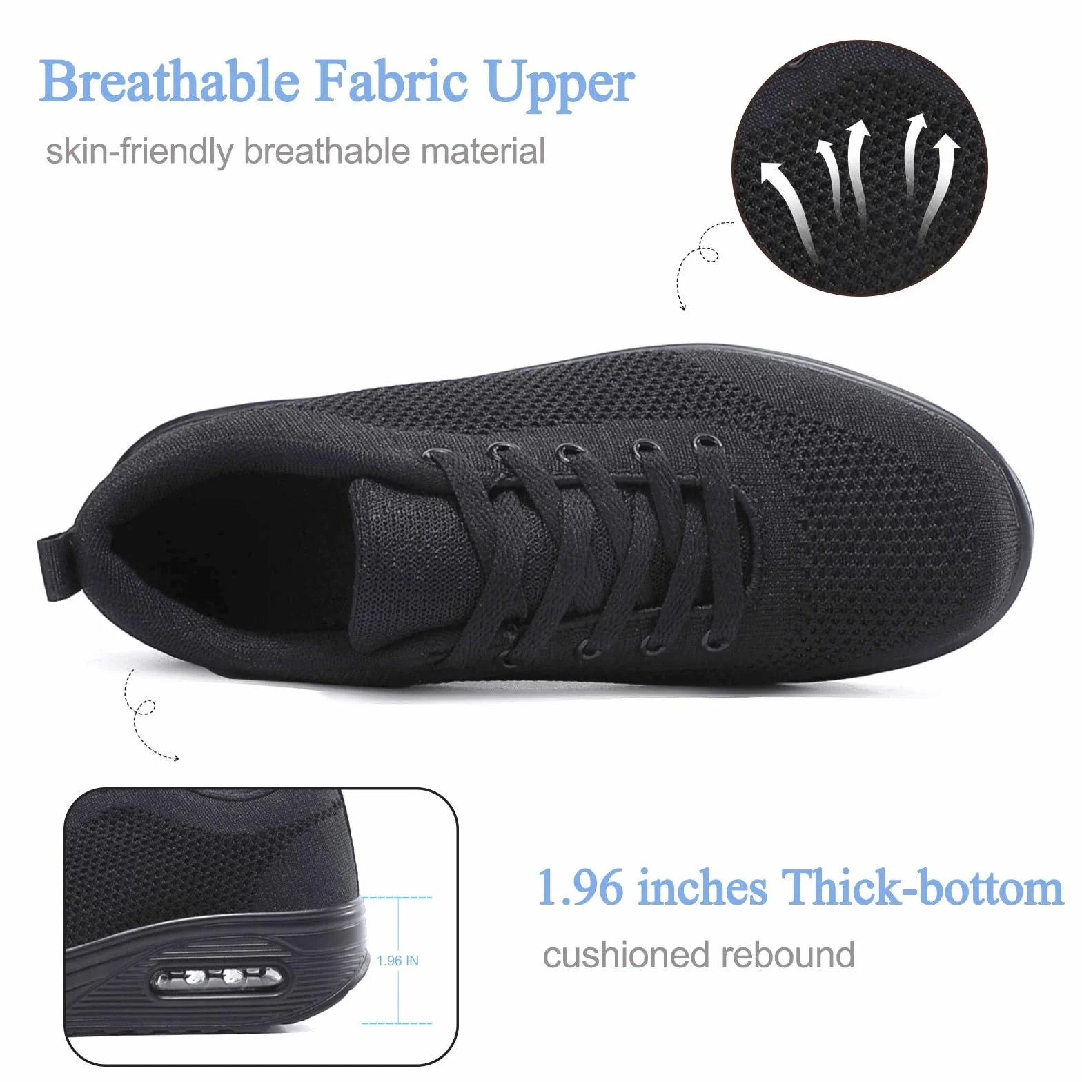 Donna Sneaker Scarpe Dimagranti Scarpe da Ginnastica Casual Tennis Piattaforma Running Sneakers Fitness Sportive Zeppa Outdoor Scarpe Passeggio