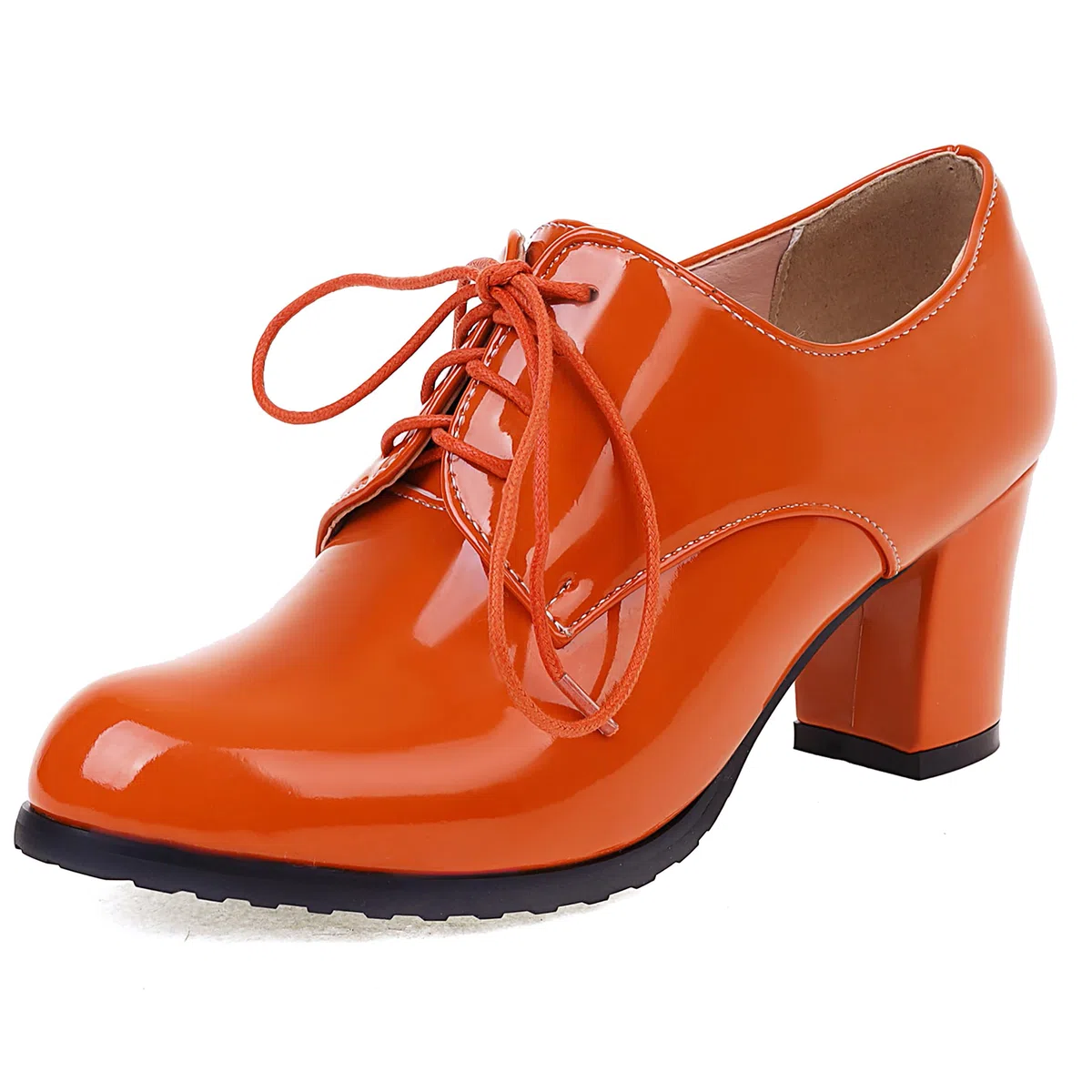 Oxford Donna Tacco Alto a Blocco con Plateau Punta Rotonda Scarpe da Festa Dp987, Numero 34-43