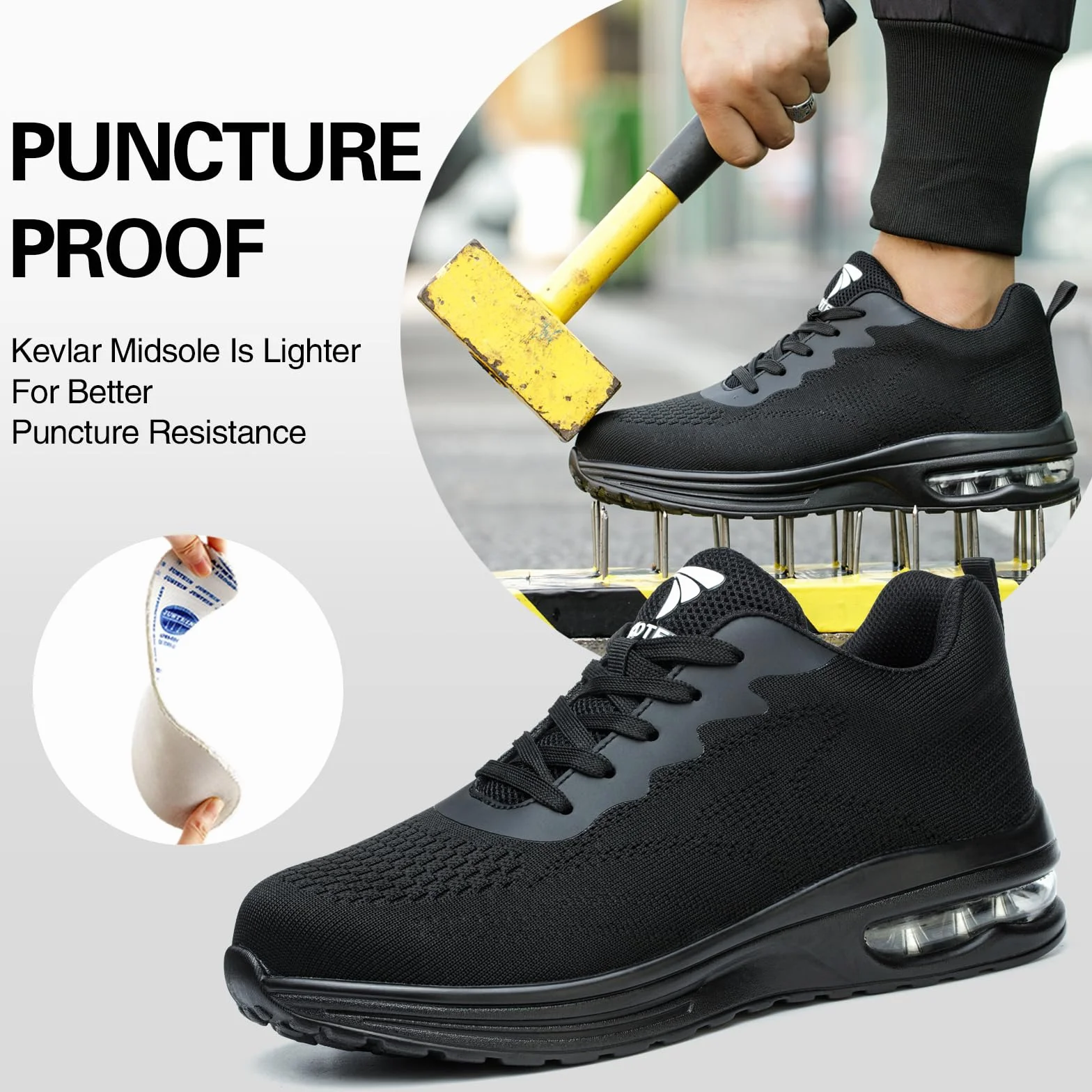 Scarpe Antinfortunistiche Uomo Donna Leggere Scarpe da Lavoro con Punta in Acciaio Leggere Traspiranti Scarpe Sicurezza Comode