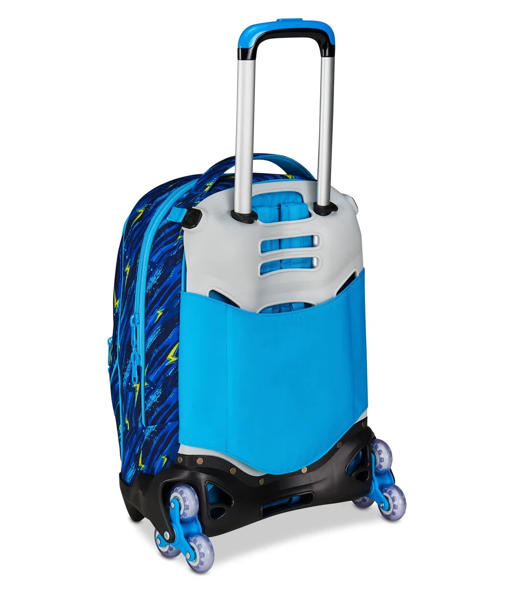 SJ GANG STYLE JAM GANG Trolley Scuola Jack 3 Ruote Dragon Glide, Blu, 3 in 1, Zaino Triplo Uso con Carrello Sganciabile, 33 L, Zaino Scuola Elementare, Zaino Bambino