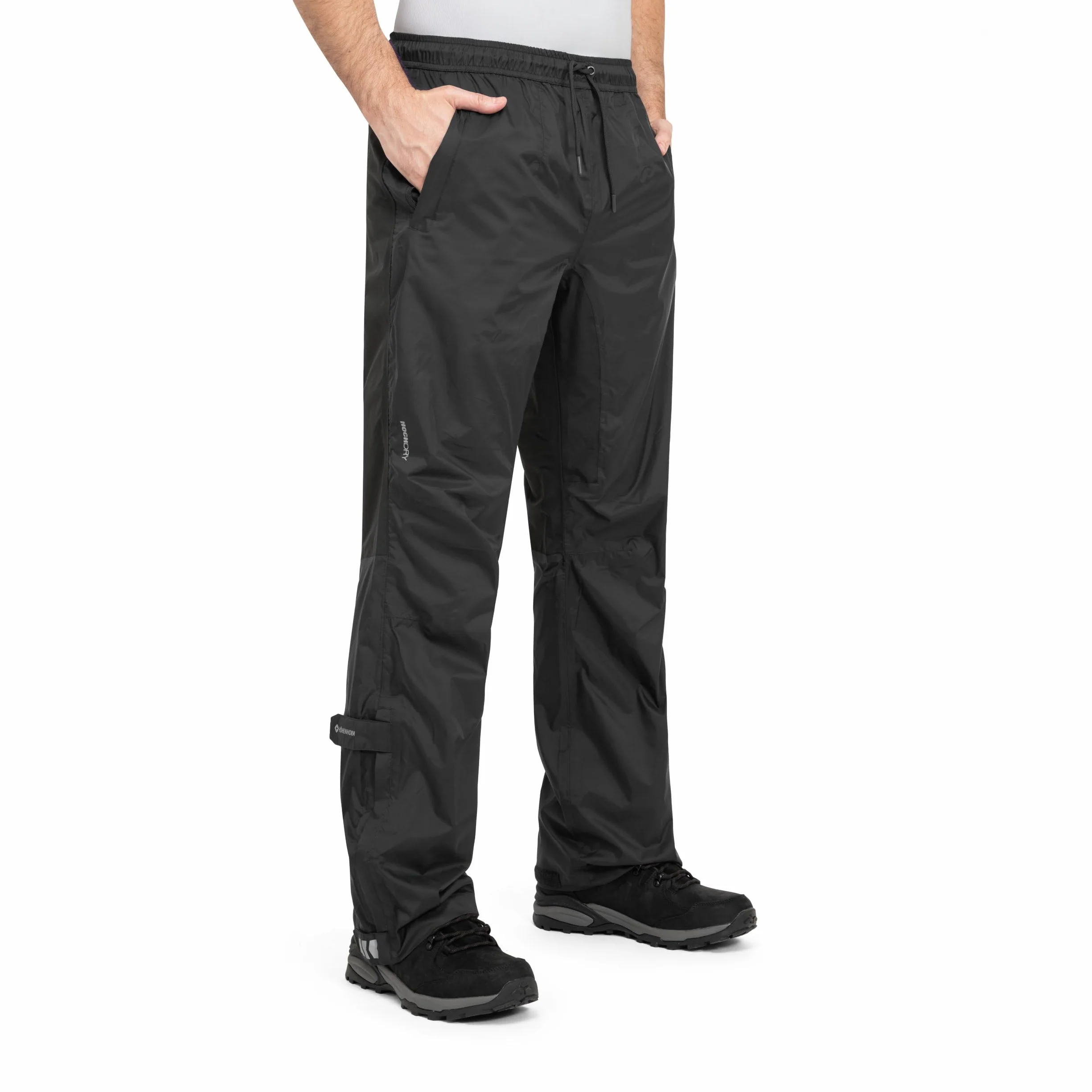 Höhenhorn Pluvia Pantaloni da uomo, impermeabili, antipioggia, per colonna d'acqua fino a 5000 mm, traspiranti, con custodia per il trasporto, per attività all’aperto