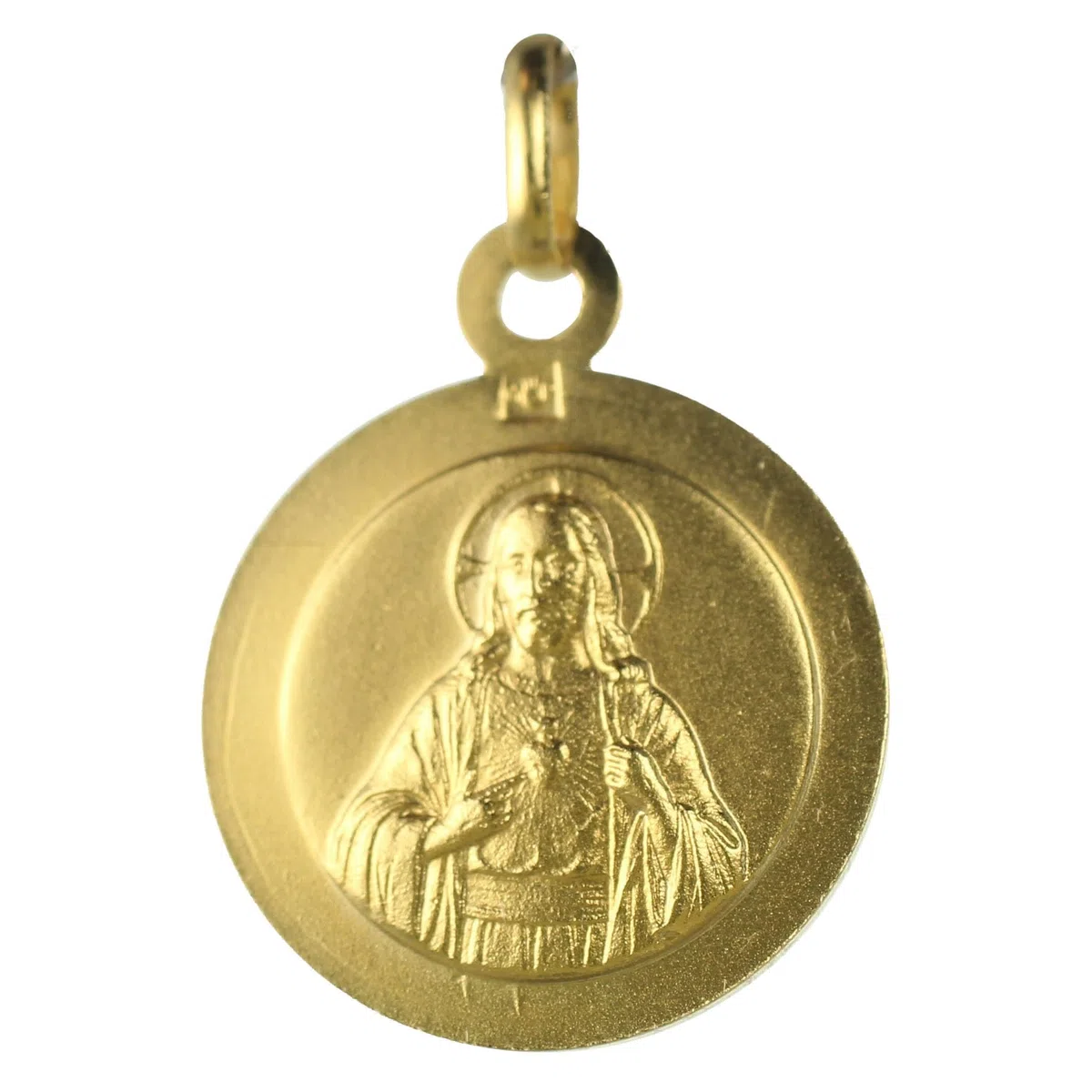Medaglia scapolare Vergine del Monte Carmelo placcata oro 15 mm - Medaglia e croce placcata oro - Culto cristiano placcato oro