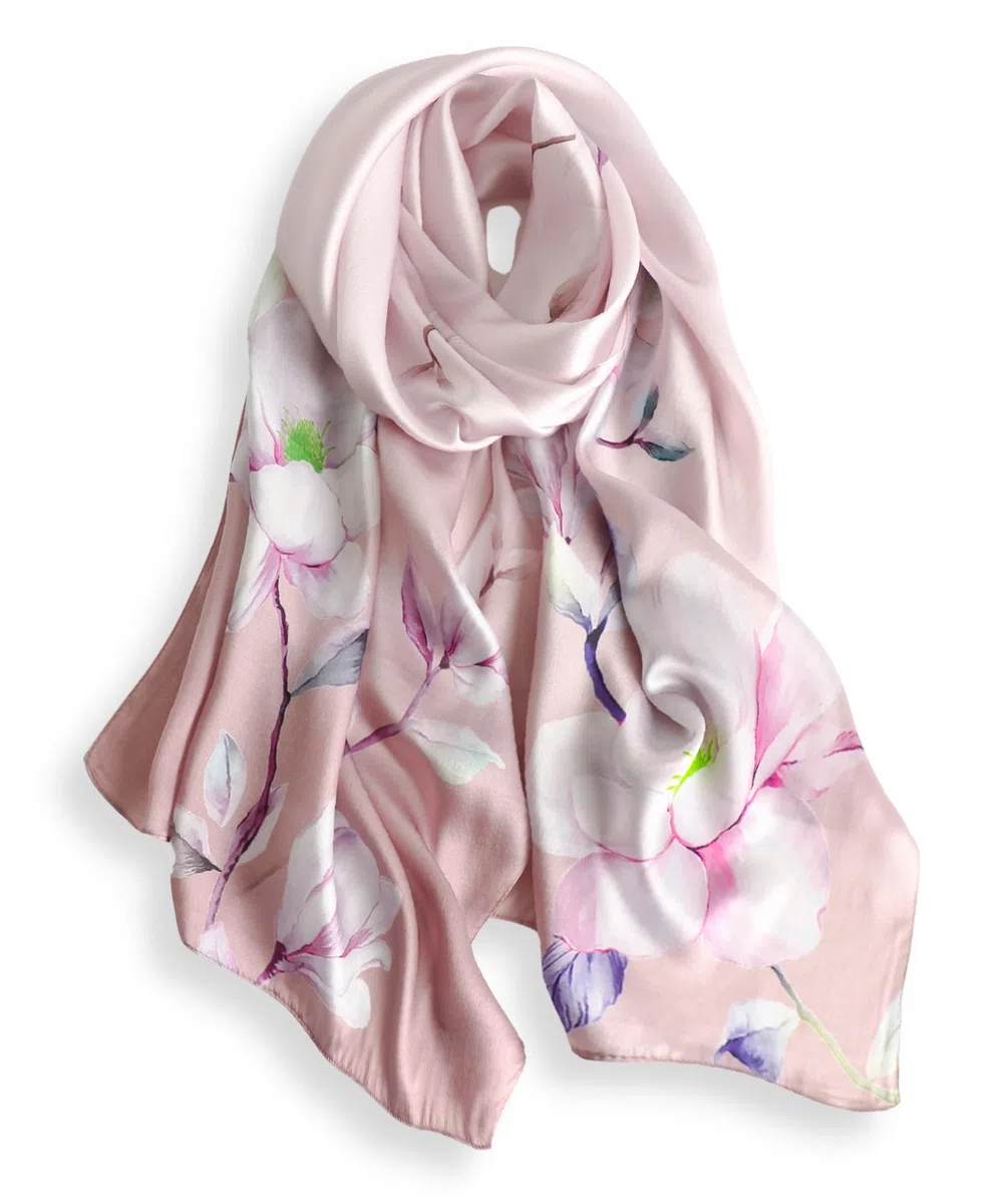 PoeticEHome Sciarpa Lunga in 100% Seta di Gelso - Scialle Oversize Donna per Testa, Collo e Capelli con Elegante Confezione Regalo (170x53cm)